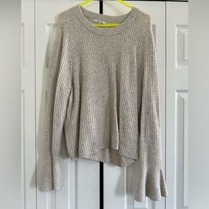 Madewell Oatmeal Bell Sleeve Sweater